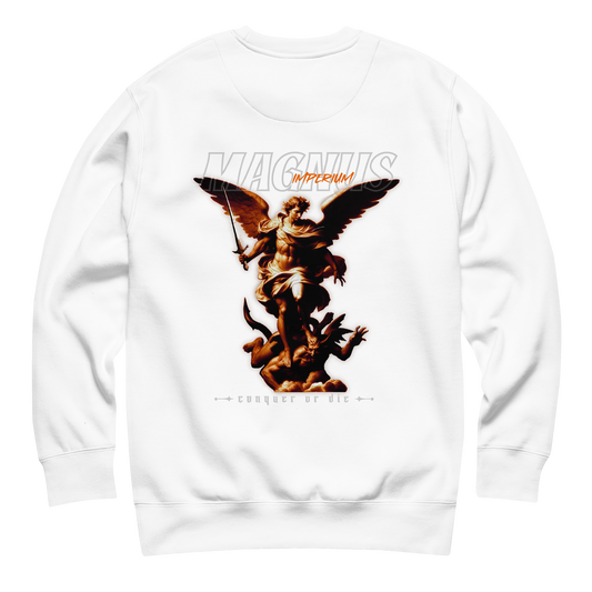 Sudadera Blanca Conquer or Die Magnus Imperium