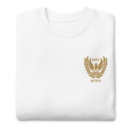 Sudadera Blanca Bordado Doblada Magnus Imperium