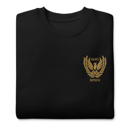 Sudadera Negra Bordado Doblada Magnus Imperium